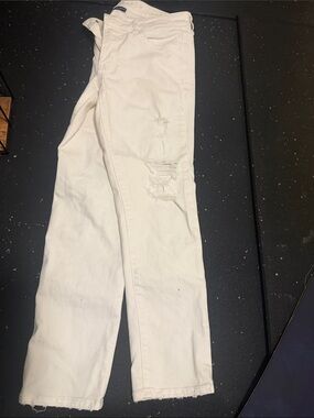 American Eagle Outfitters Off-White Distressed Jeans